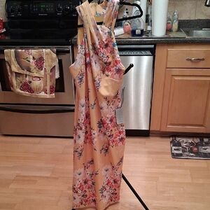 London Times Floral Maxi Dress in Yellow and Pink